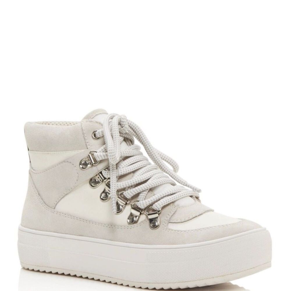 AQUA Women's Bash High-TopPlatform Sneakers White.Size 7
